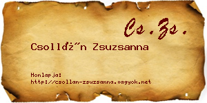 Csollán Zsuzsanna névjegykártya