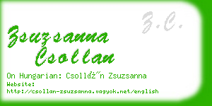 zsuzsanna csollan business card